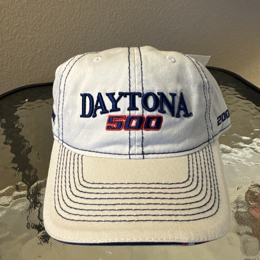 Vintage 2006 Daytona 500 ISC Hat Cap‎ Khaki NASCAR Racing EMBROIDERED NWT